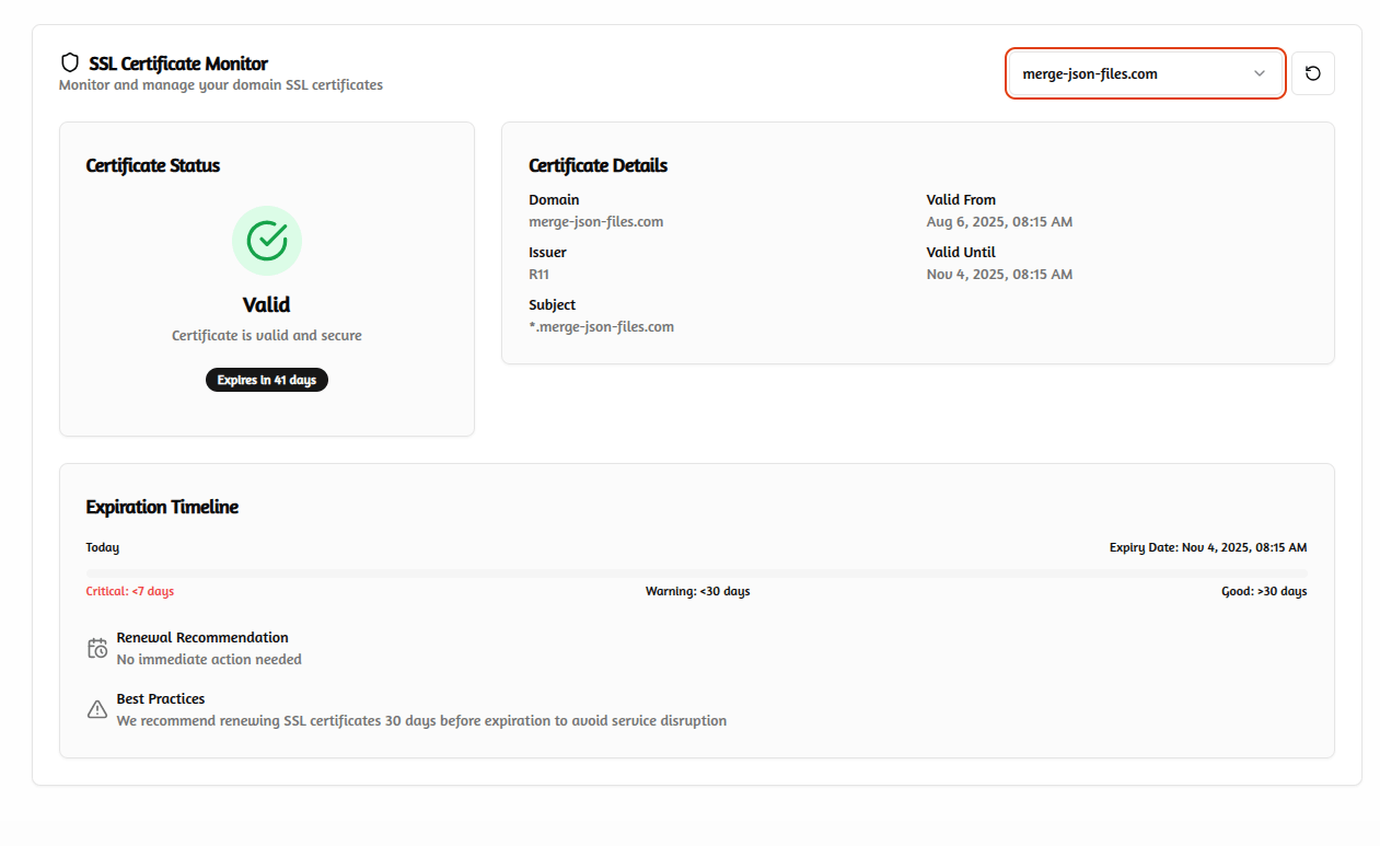 Automated SSL Certificate Tracking